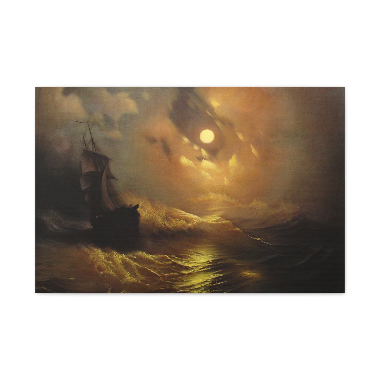 Stormy Sea at Night - Canvas Wrap