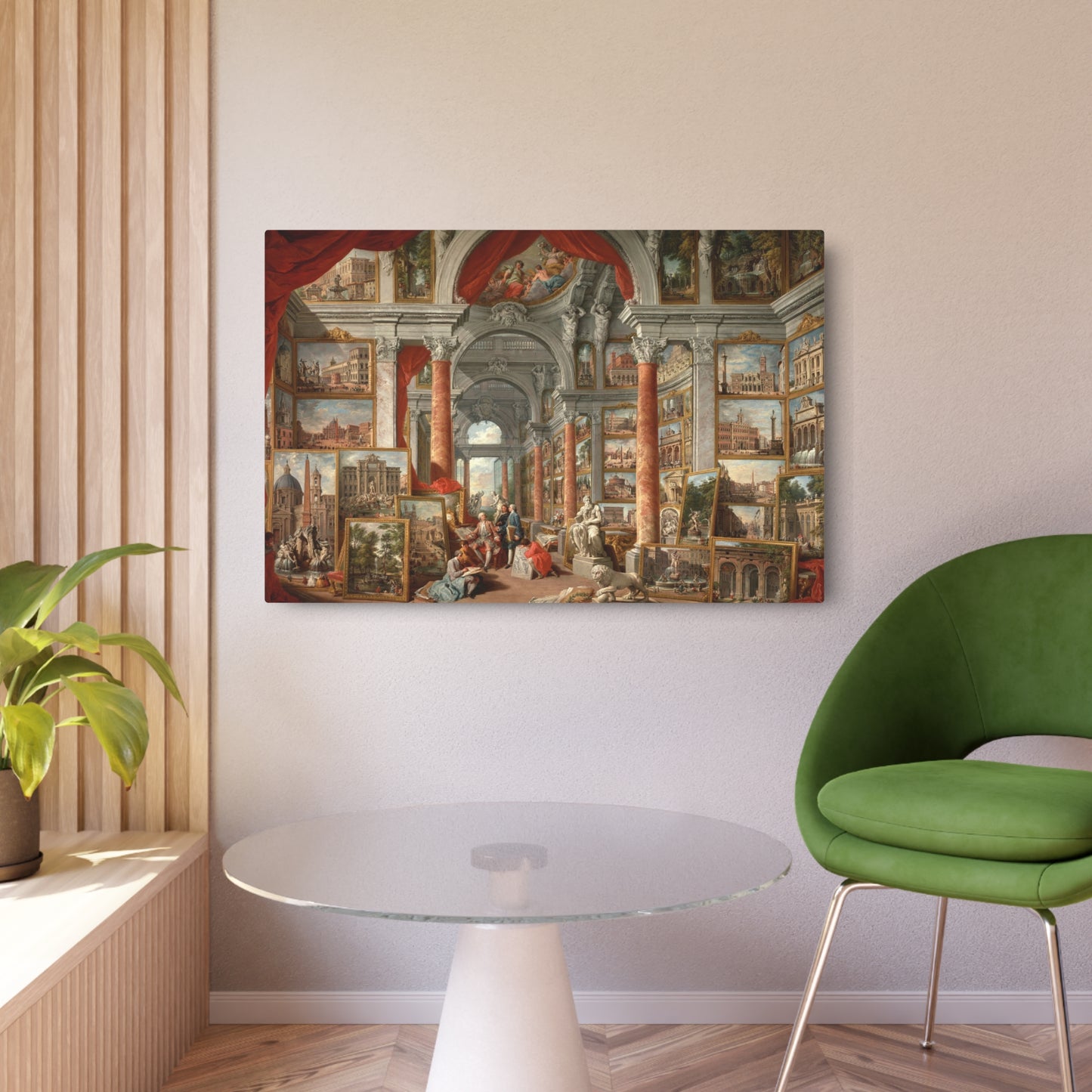 Picture Gallery with Views of Modern Rome - Metal Print