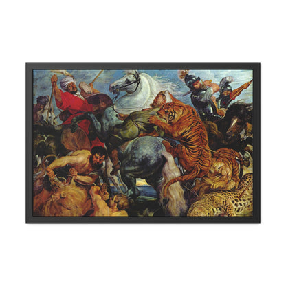 Tiger Hunt - Framed Print