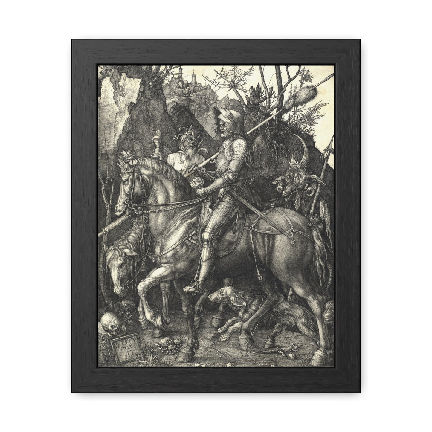 Knight, Death, and the Devil - Framed Print