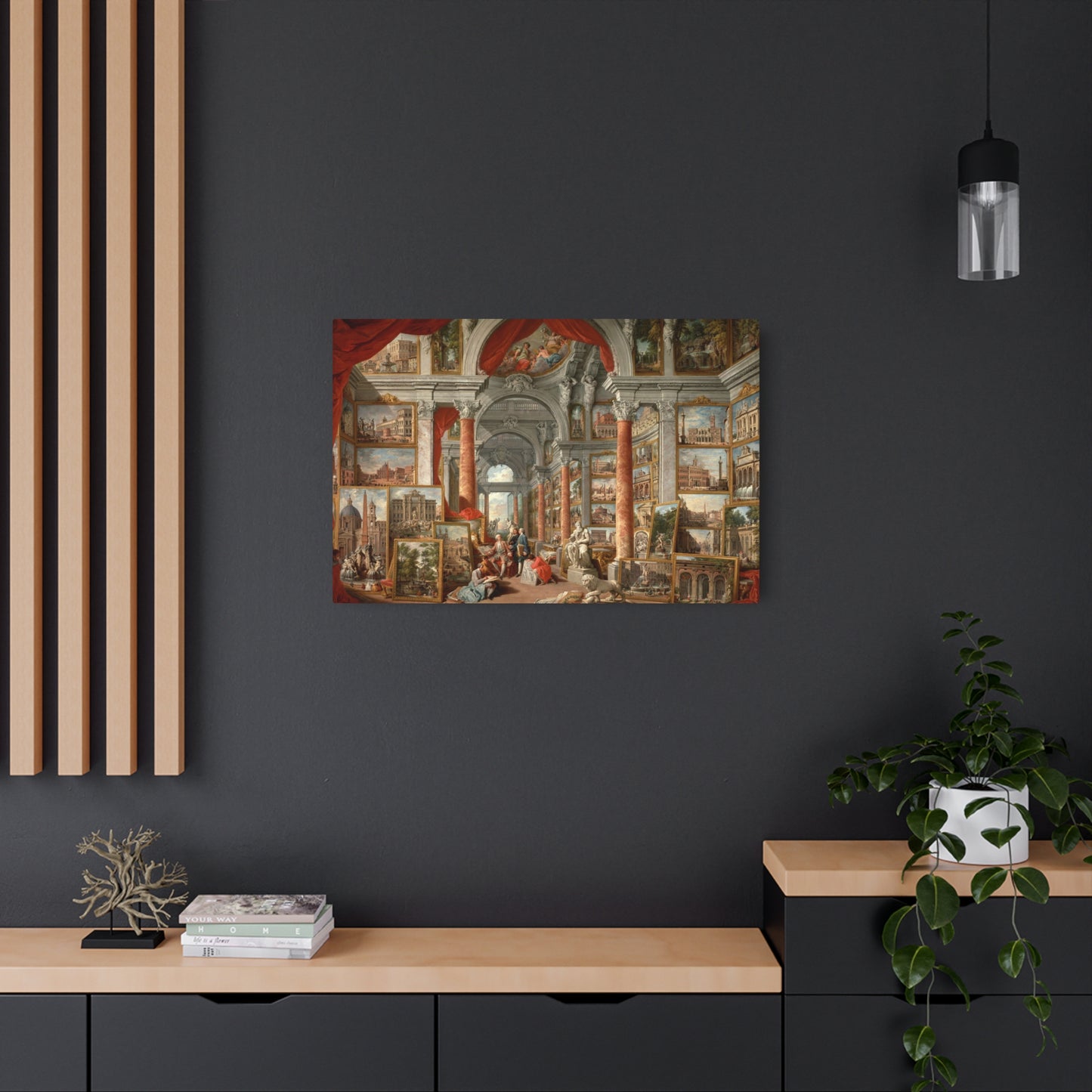 Picture Gallery with Views of Modern Rome - Metal Print