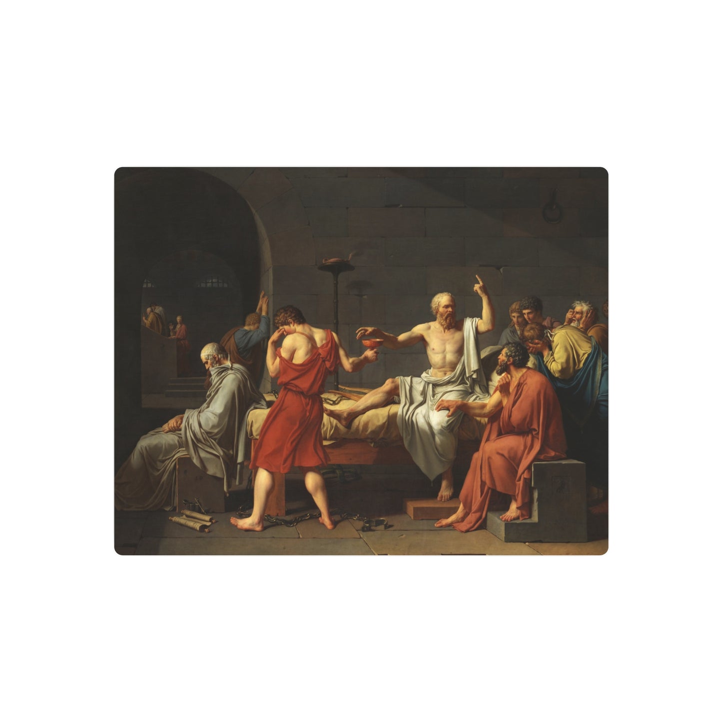 The Death of Socrates - Metal Print