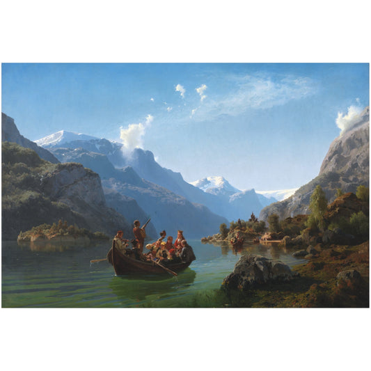 Bridal Procession on the Hardangerfjord - Canvas Wrap