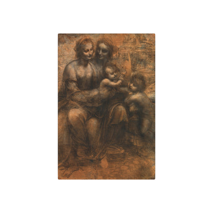 Virgin and Child with Saint Anne and John the Baptist - Metal Print