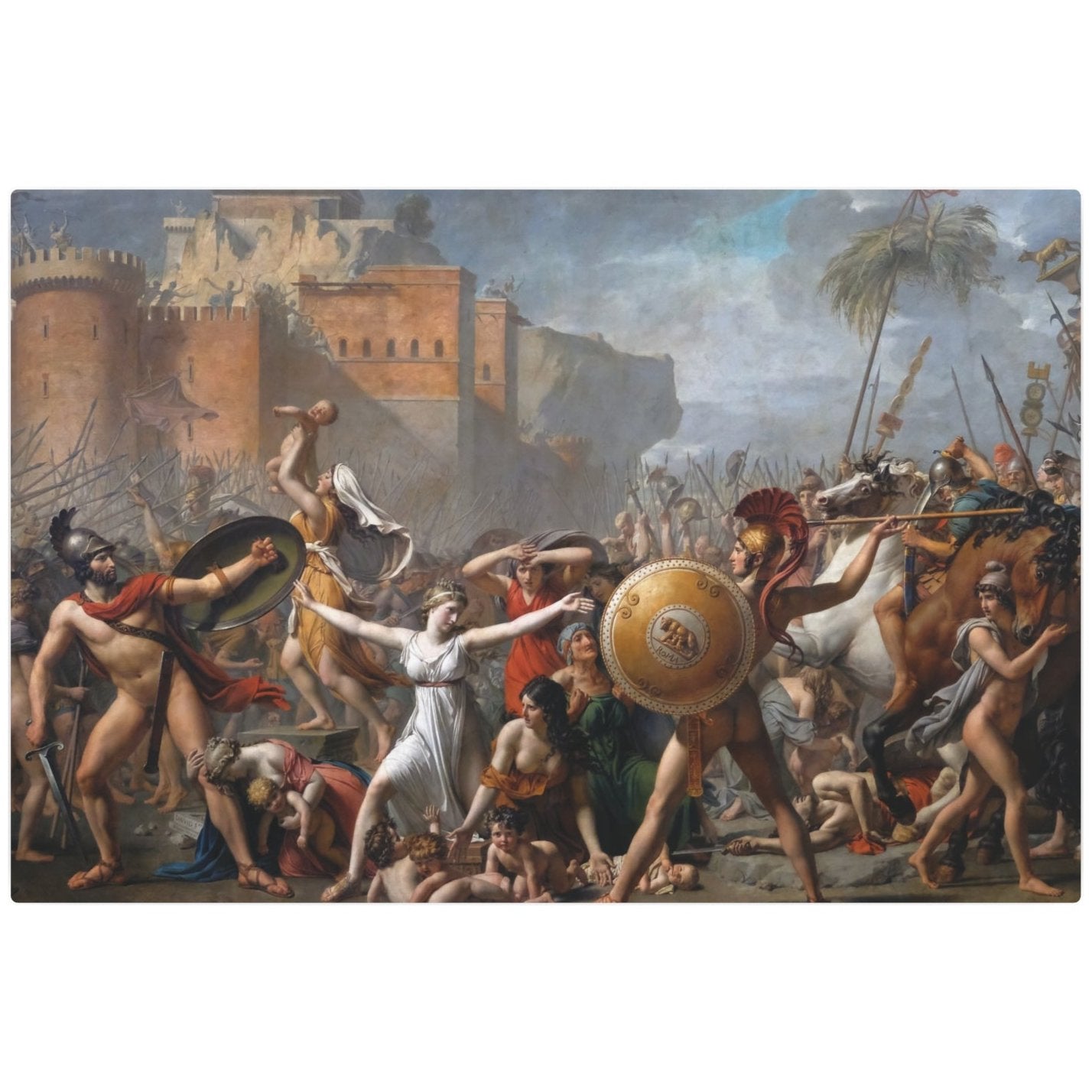 The Intervention of the Sabine Women - Metal Print