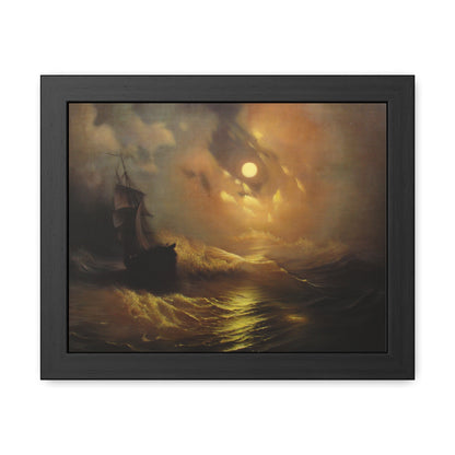 Stormy Sea at Night -  Framed Print