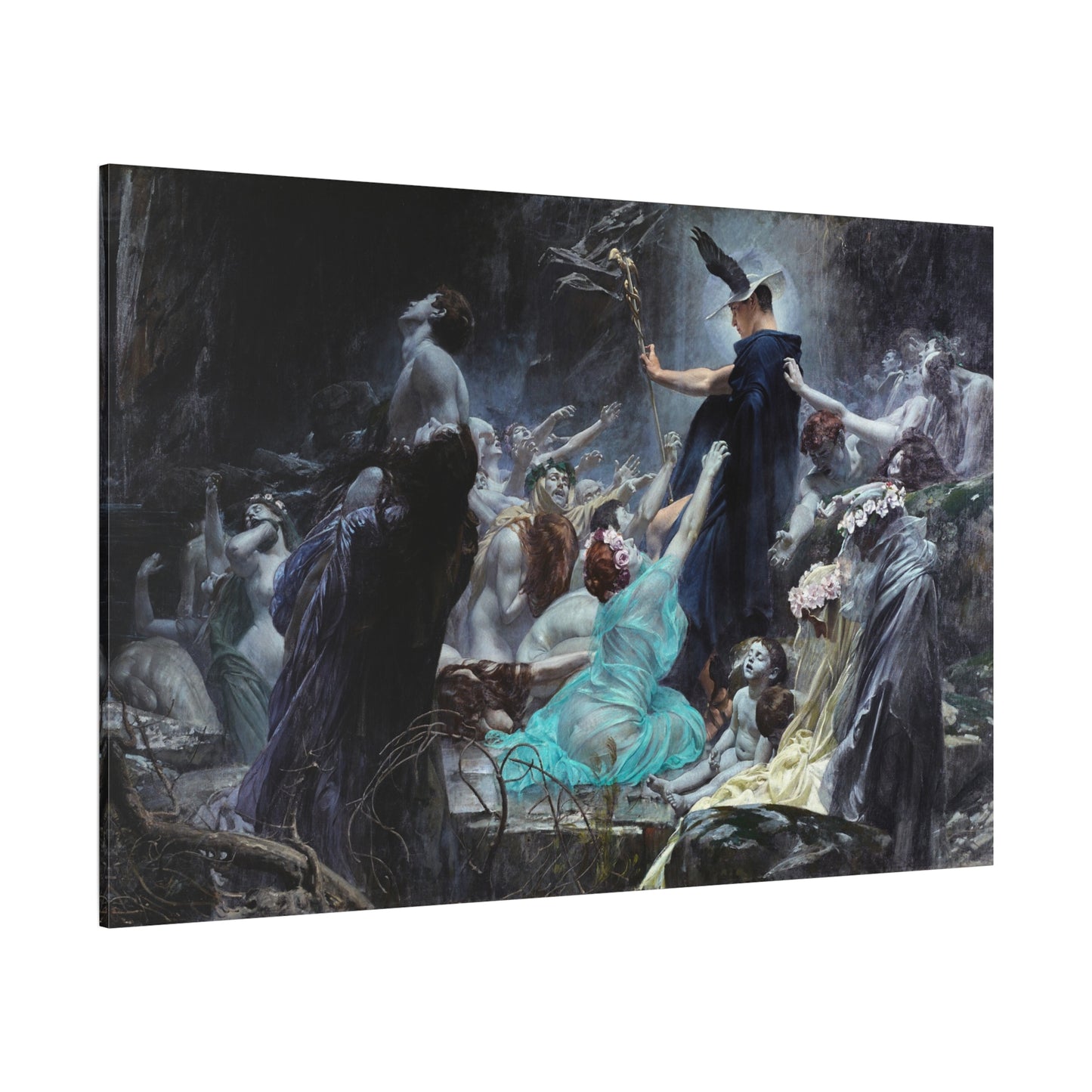 Souls on the Banks of the Acheron - Canvas Wrap