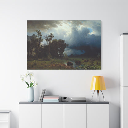 Buffalo Trail, The Impending Storm - Canvas Wrap