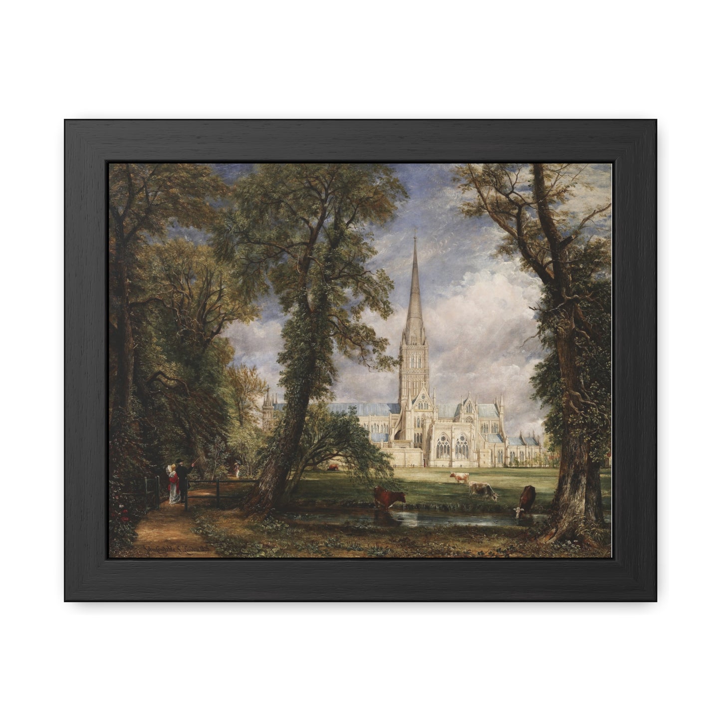 Salisbury Cathedral from the Bishop's Garden - Framed Print