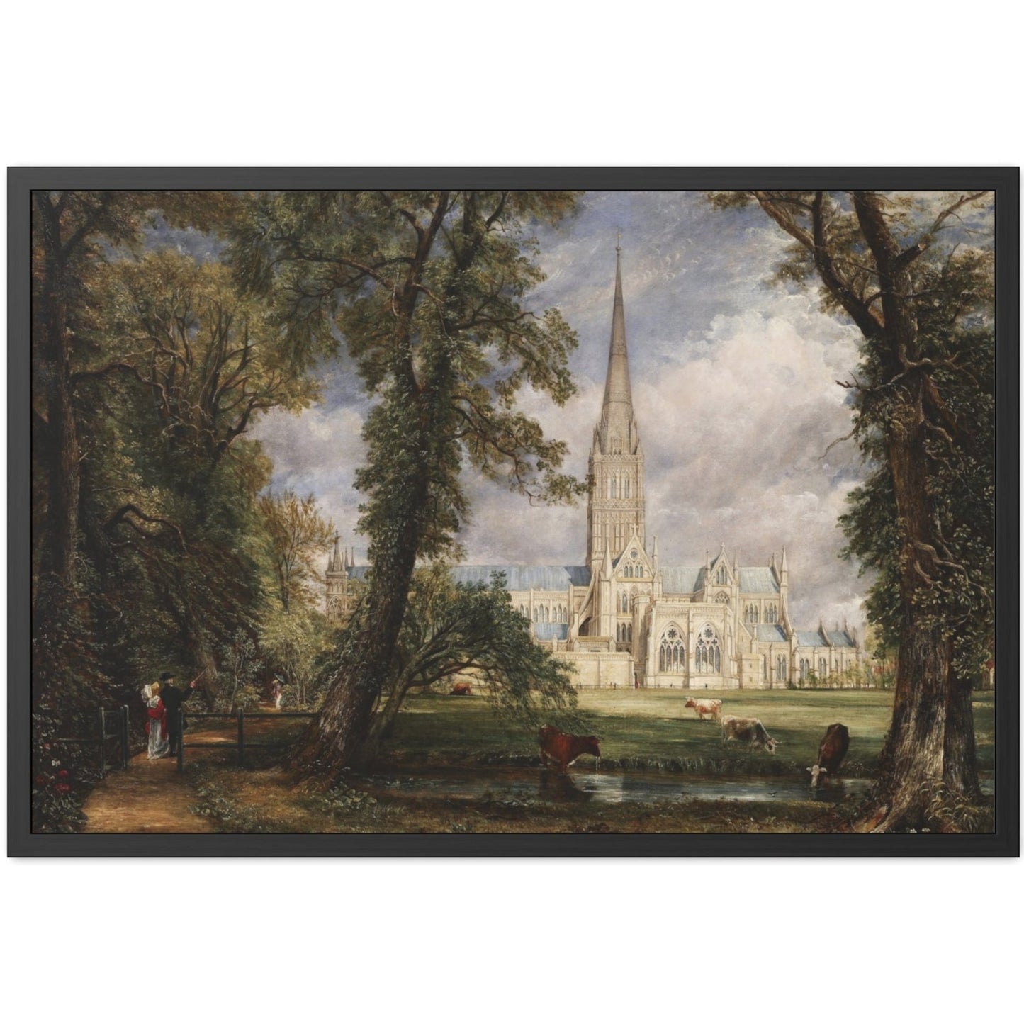 Salisbury Cathedral from the Bishop's Garden - Framed Print