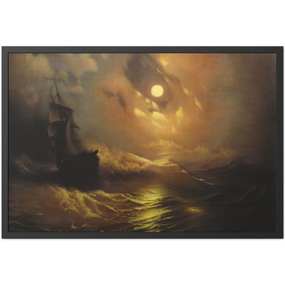 Stormy Sea at Night -  Framed Print