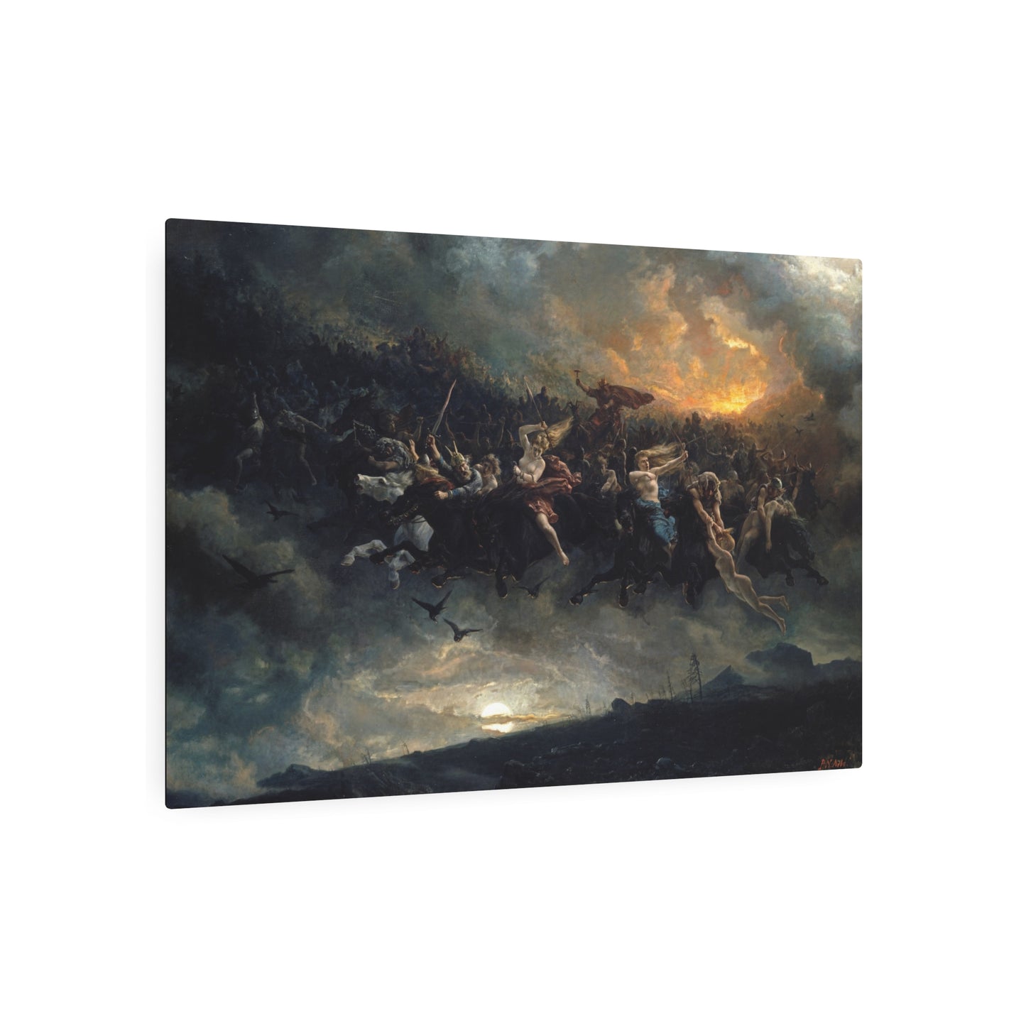 The Wild Hunt of Odin - Metal Print