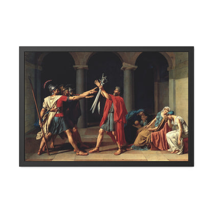 The Oath of the Horatii - Framed Print