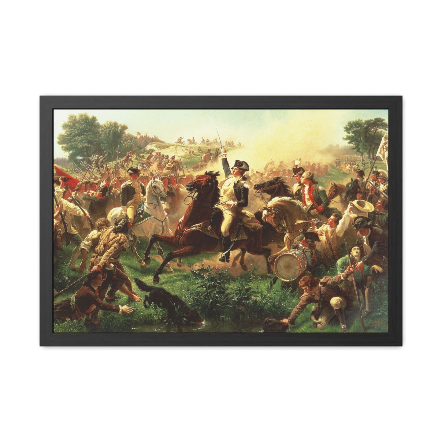 Washington Rallying the Troops at Monmouth - Framed Print