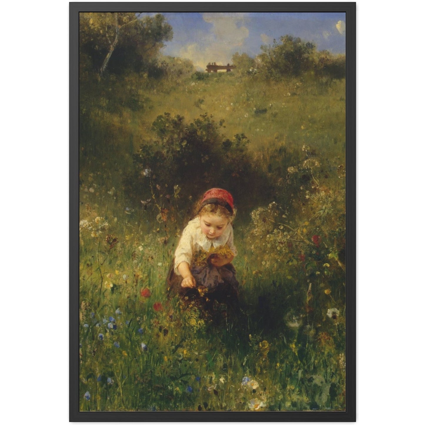 Girl in a Field - Framed Print