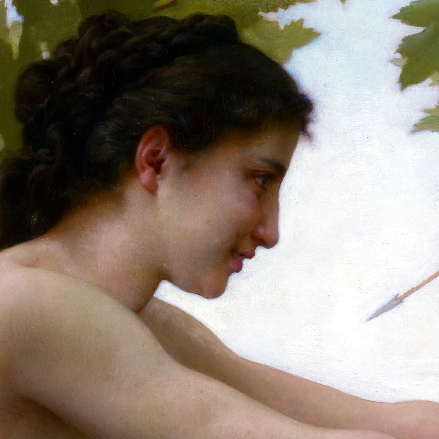 A Girl Defending Herself against Eros - Canvas Wrap