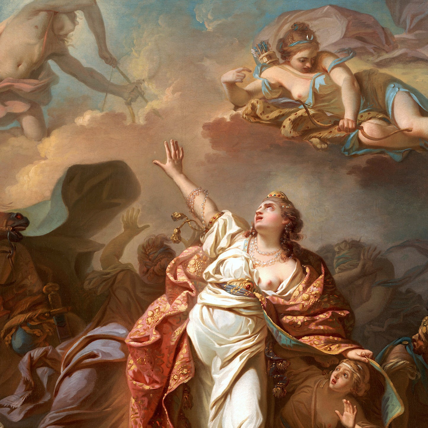 Apollo and Diana Attacking the Children of Niobe - Canvas Wrap