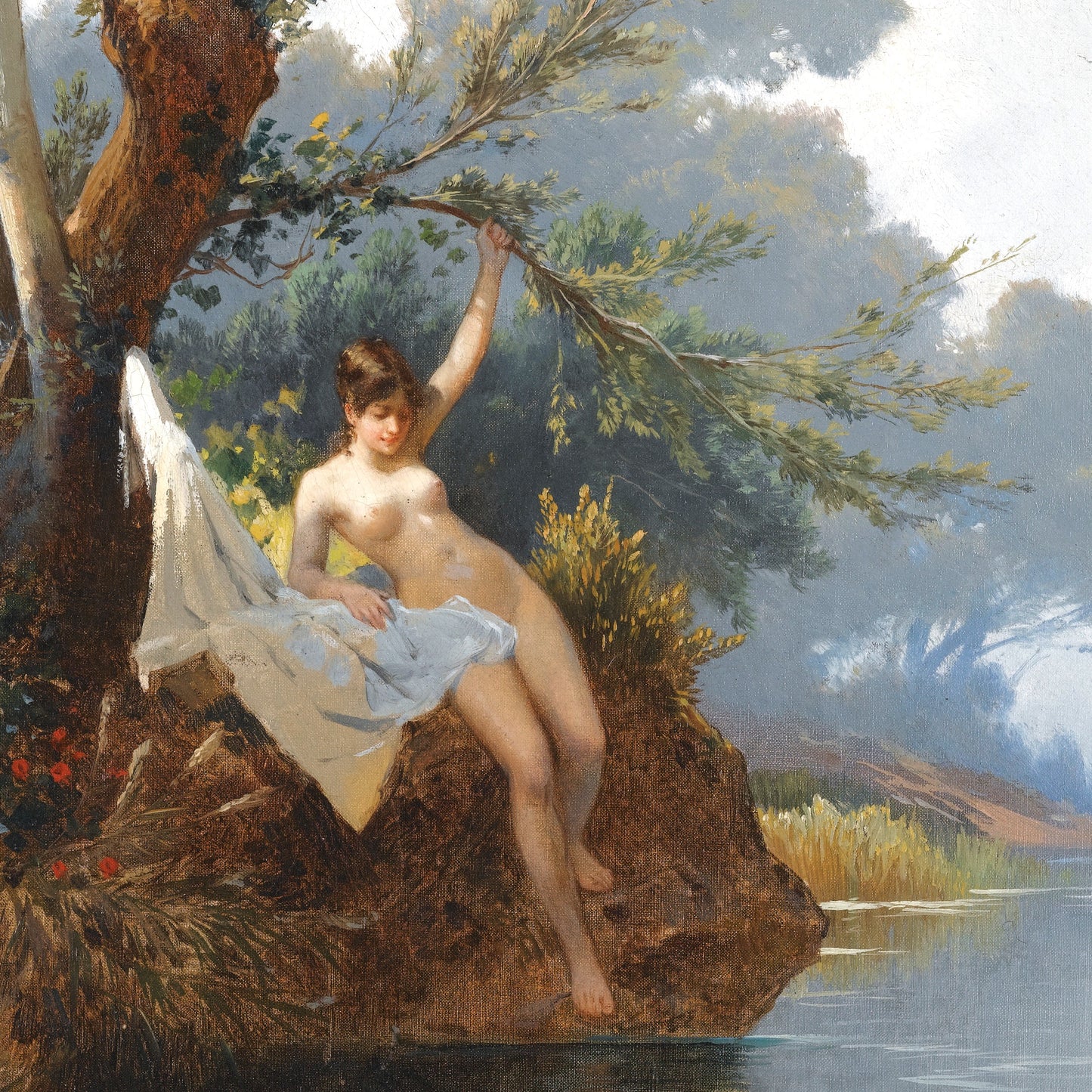 By the Riverbank - Canvas Wrap