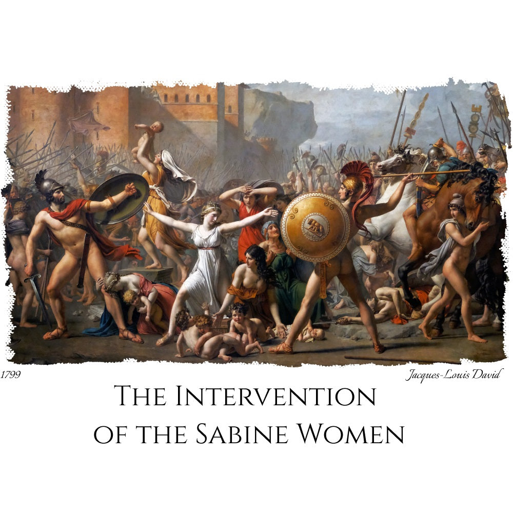 The Intervention of the Sabine Women - Fine Art T-Shirt