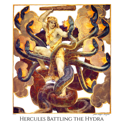 Hercules Battling the Hydra - Fine Art T-Shirt