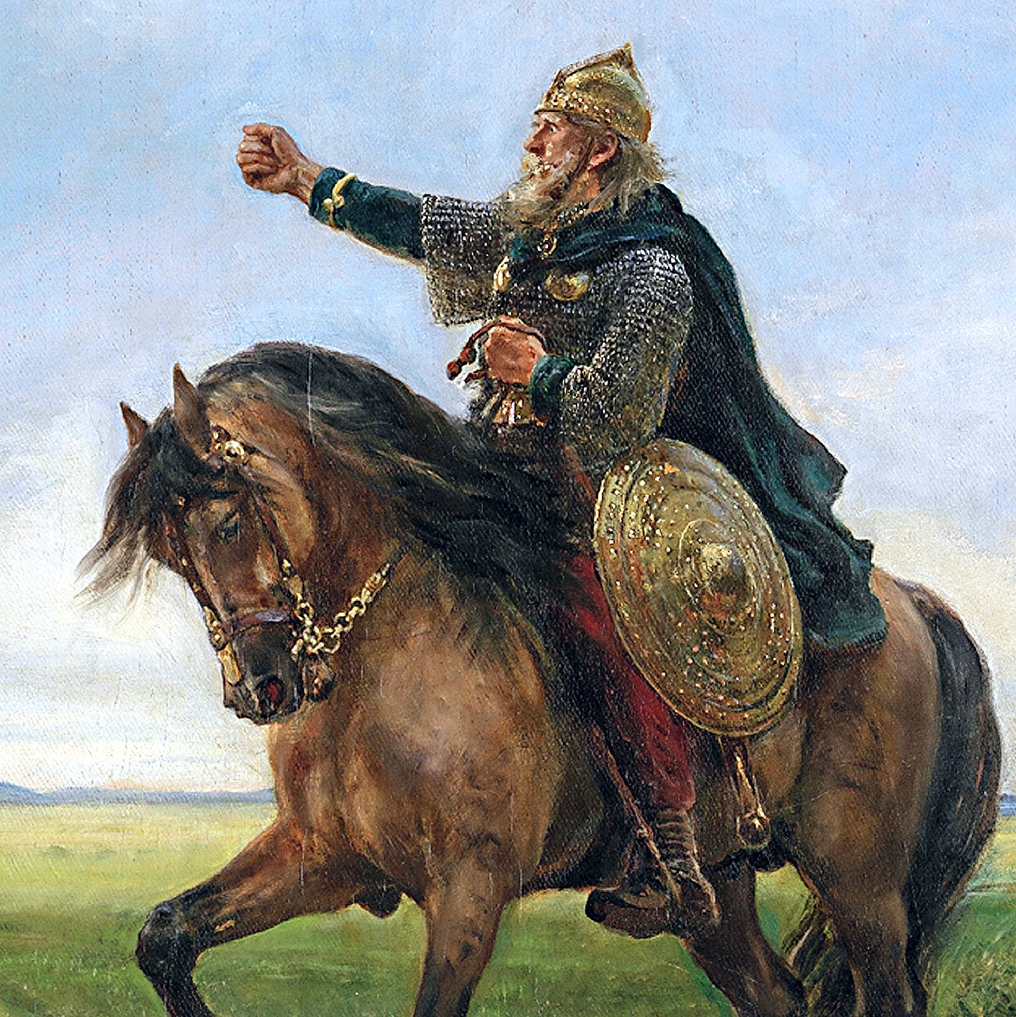 Gizur challenges the Huns - Canvas Wrap