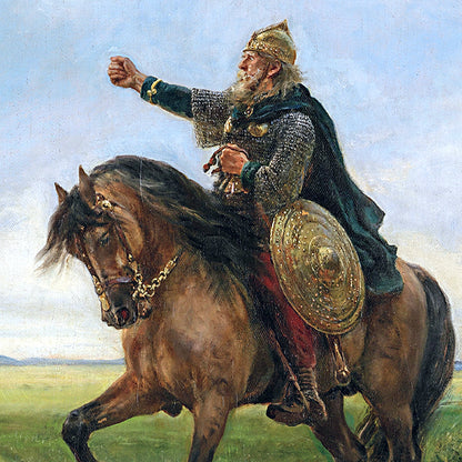 Gizur challenges the Huns - Canvas Wrap