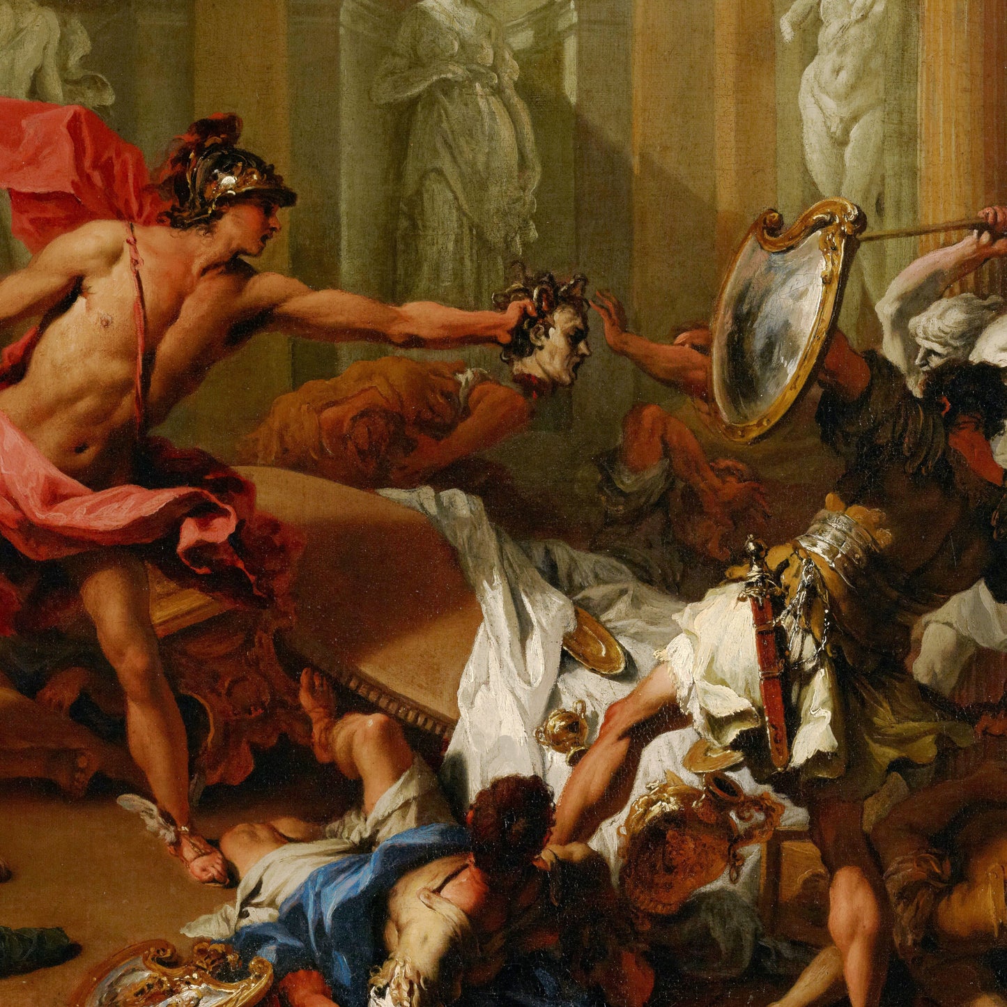 Perseus Confronting Phineus with the Head of Medusa - Canvas Wrap