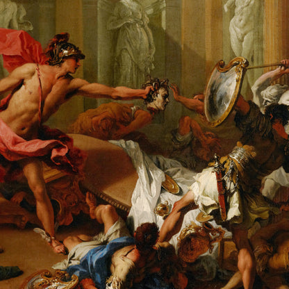 Perseus Confronting Phineus with the Head of Medusa - Canvas Wrap