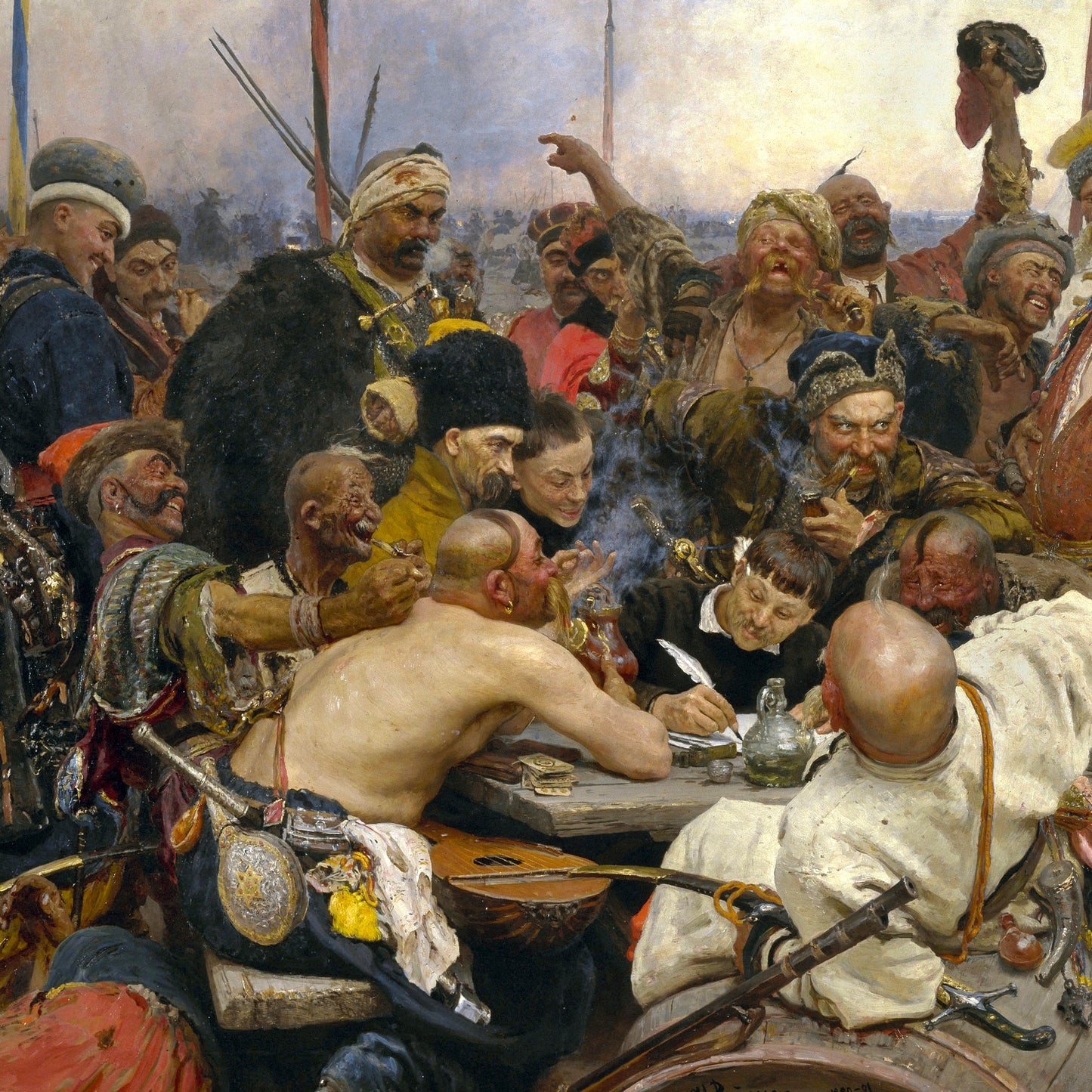 Reply of the Zaporozhian Cossacks - Canvas Wrap
