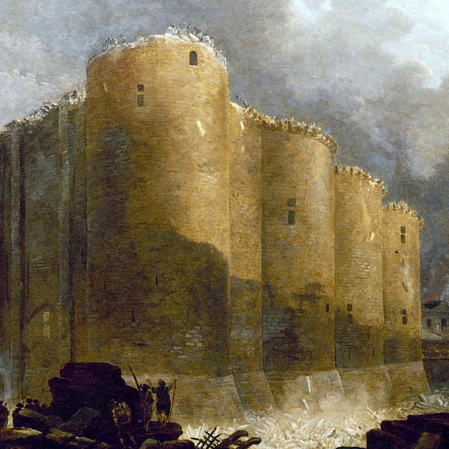 The Bastille in the first days of its demolition - Canvas Wrap