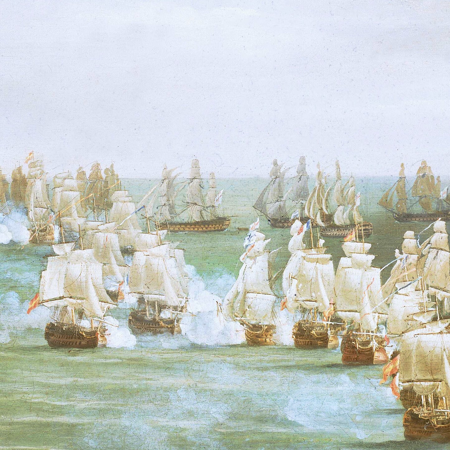 The Battle of Trafalgar, Beginning of the Action - Canvas Wrap
