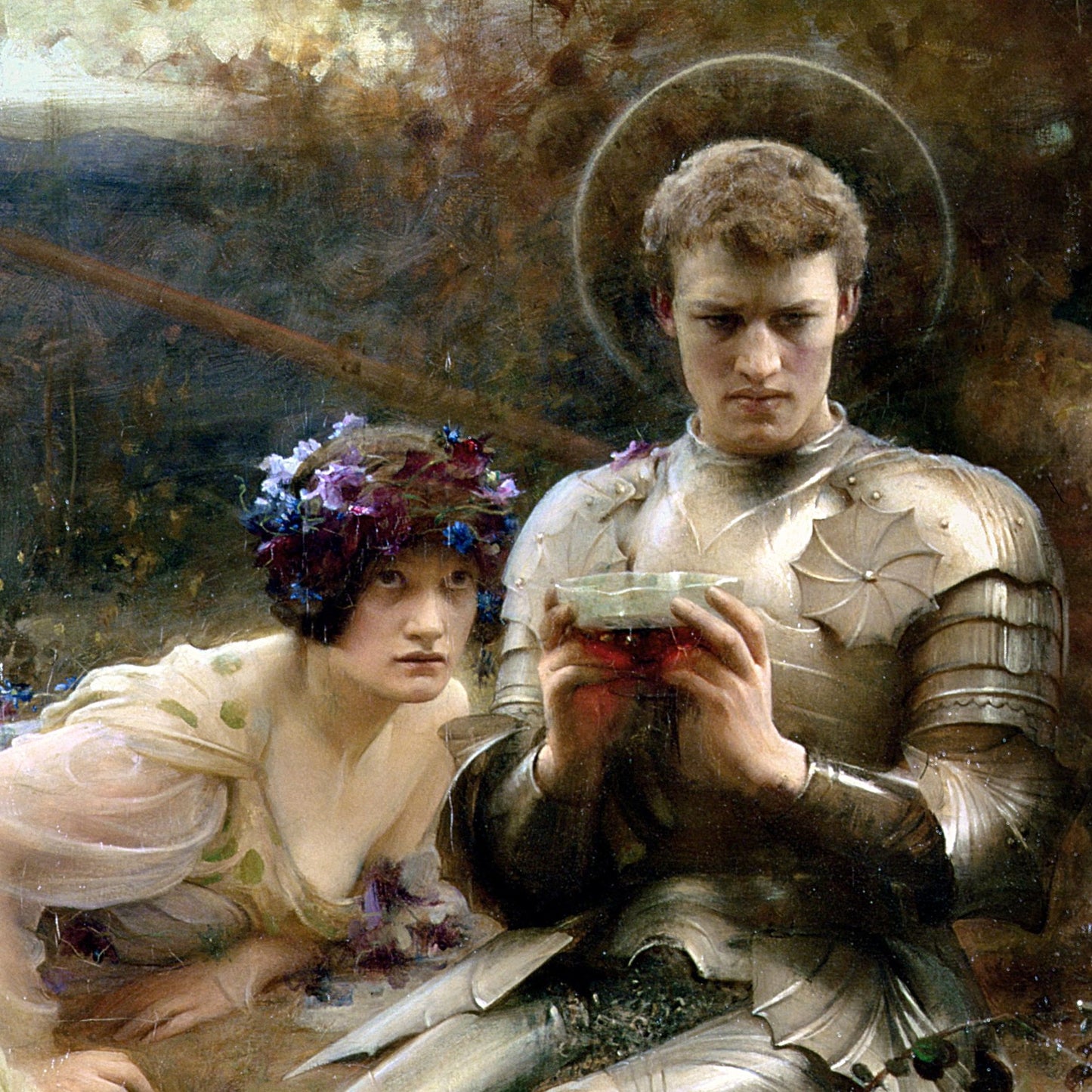 The Temptation of Sir Percival - Canvas Wrap