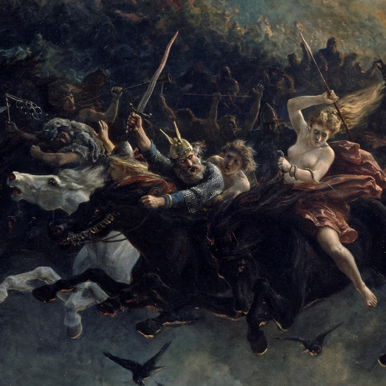 The Wild Hunt of Odin - Canvas Wrap