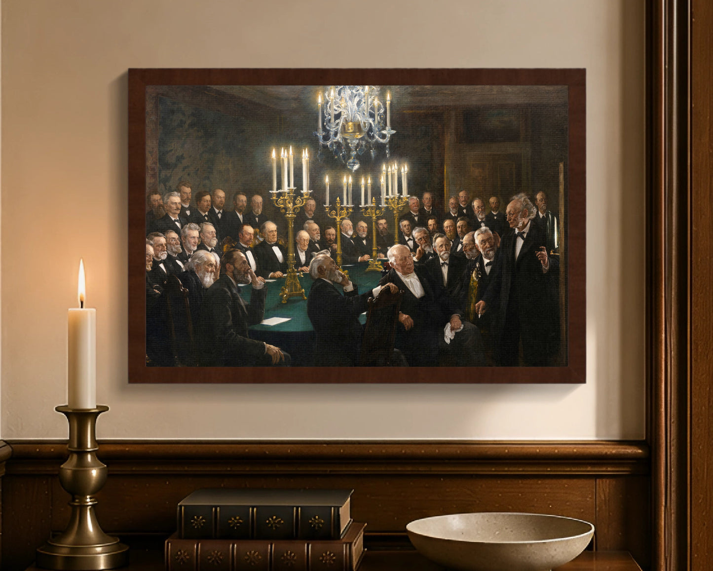 a meeting in the royal danish academy of sciences and letters fc 12x18 brown