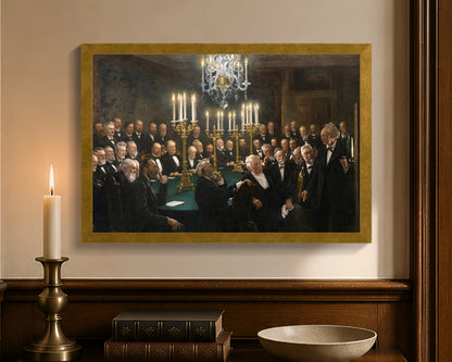 a meeting in the royal danish academy of sciences and letters fc 12x18 gold