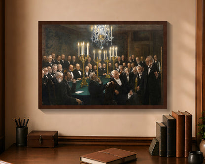 a meeting in the royal danish academy of sciences and letters fc 16x24 brown