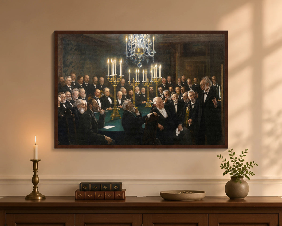a meeting in the royal danish academy of sciences and letters fc 24x36 brown