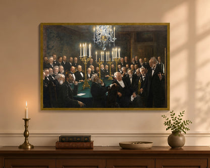 a meeting in the royal danish academy of sciences and letters fc 24x36 gold