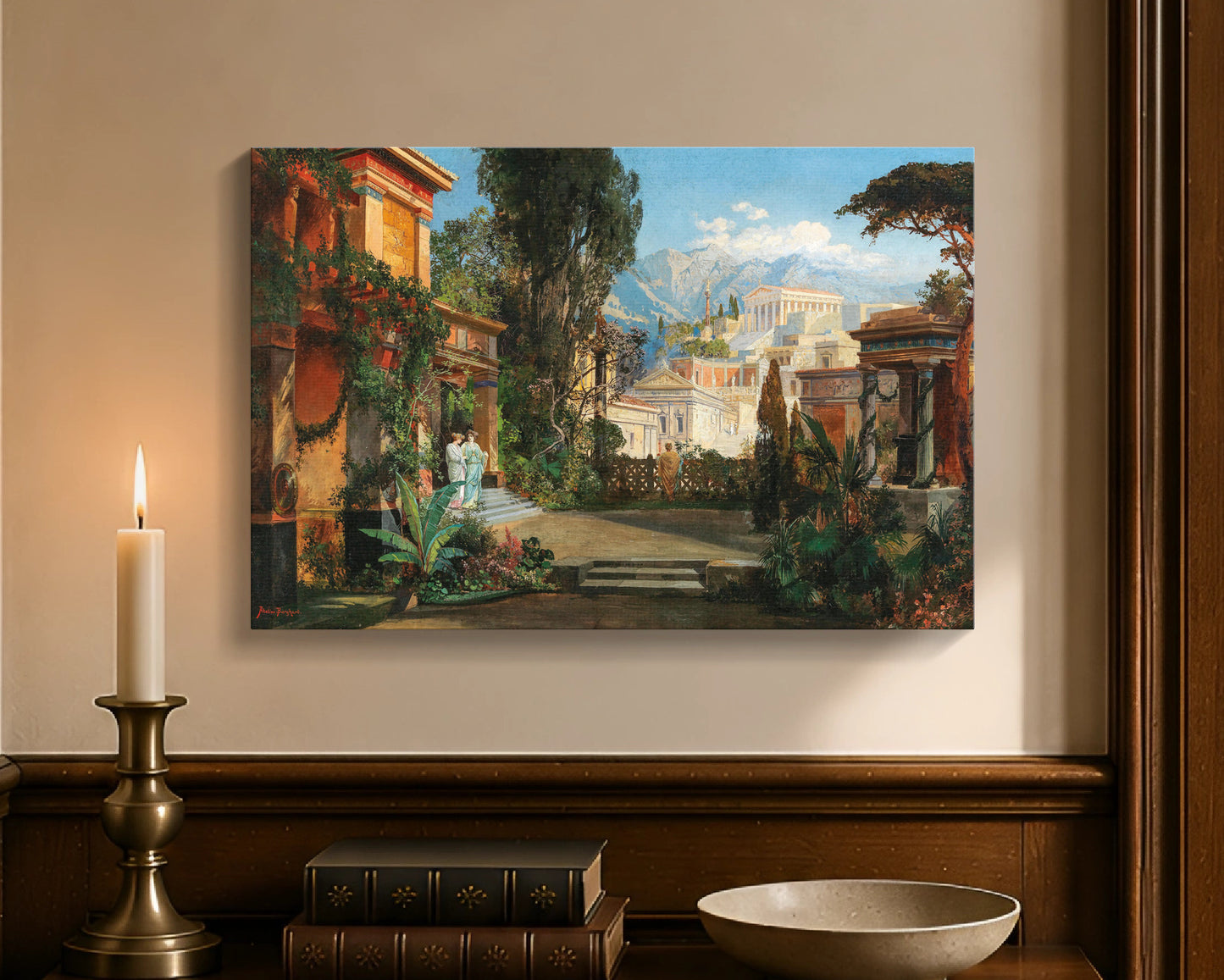 a view of an ancient city cw 12x18