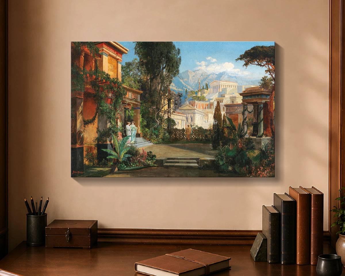 a view of an ancient city cw 16x24