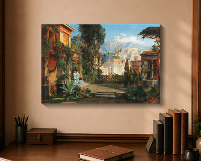a view of an ancient city cw 16x24