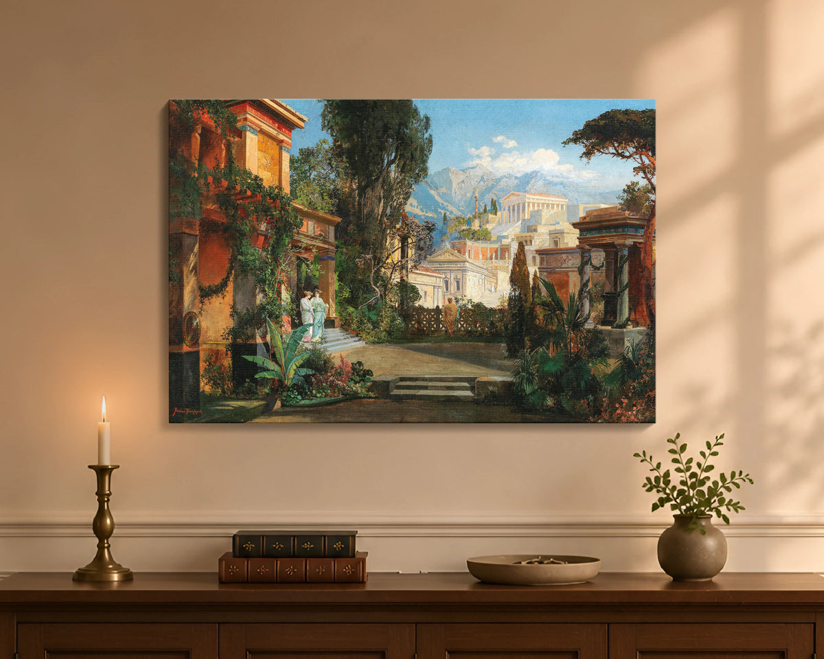 a view of an ancient city cw 24x36