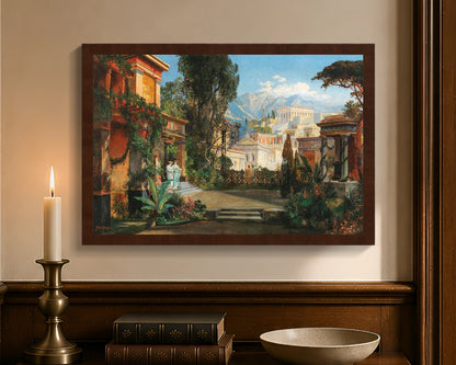 a view of an ancient city fc 12x18 brown