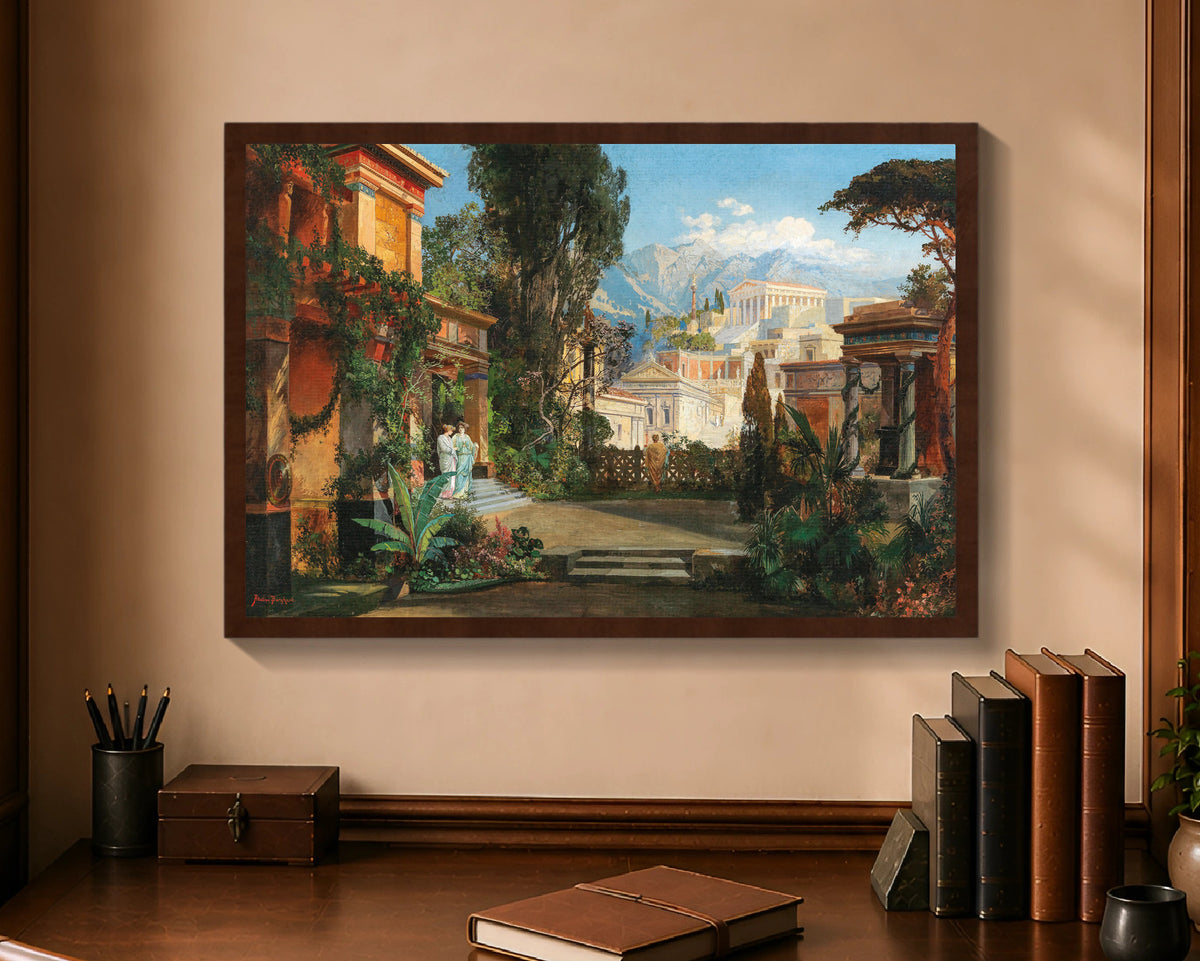 a view of an ancient city fc 16x24 brown