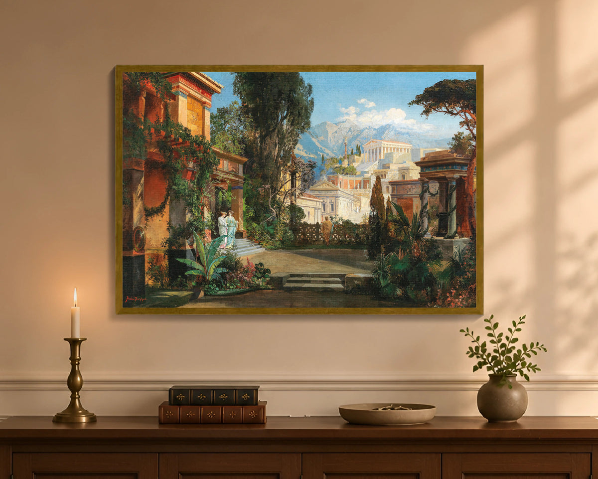 a view of an ancient city fc 24x36 gold
