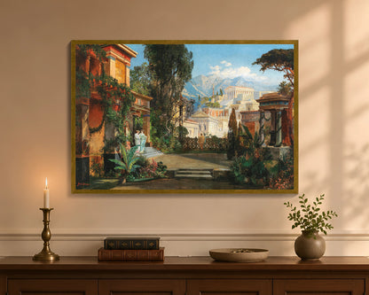 a view of an ancient city fc 24x36 gold