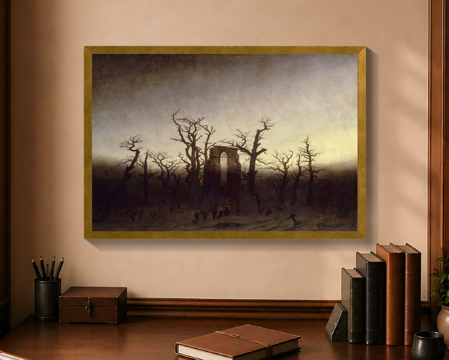 abbey in the oakwood fp 16x24 gold
