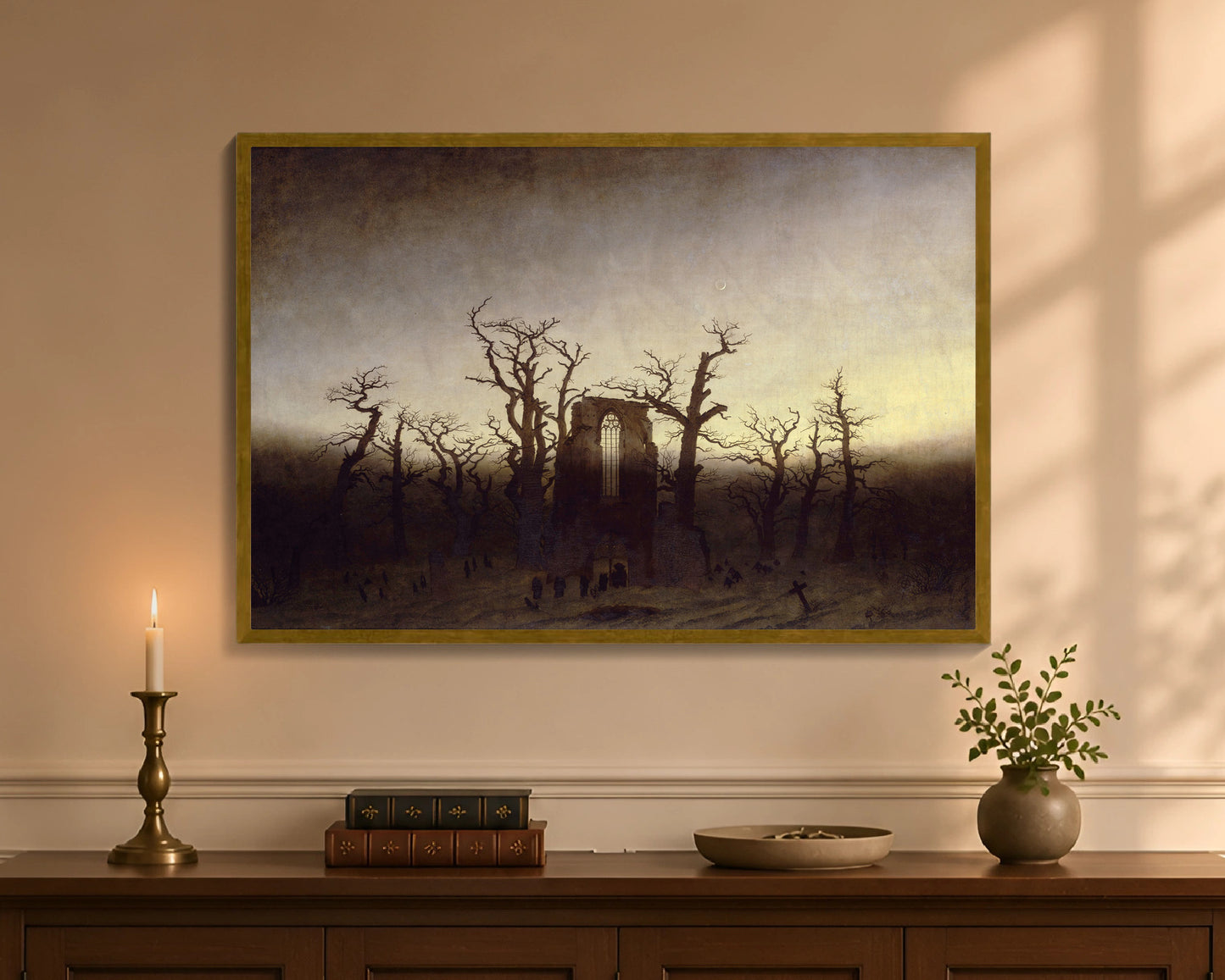 abbey in the oakwood fp 24x36 gold