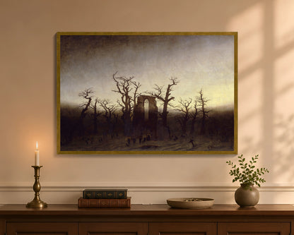 abbey in the oakwood fp 24x36 gold