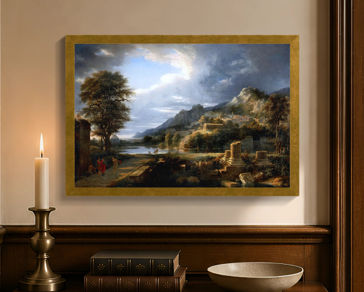 ancient city of agregento fc 12x18 gold
